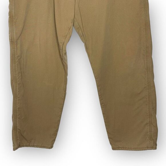 Wrangler Pants Cargo Fleece Lined Straight Leg Khaki Men’s Size 38x30 Flawed - Picture 4 of 11
